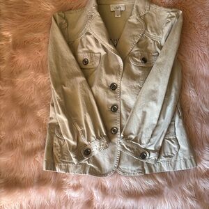LOFT Women's Beige Utility Jacket